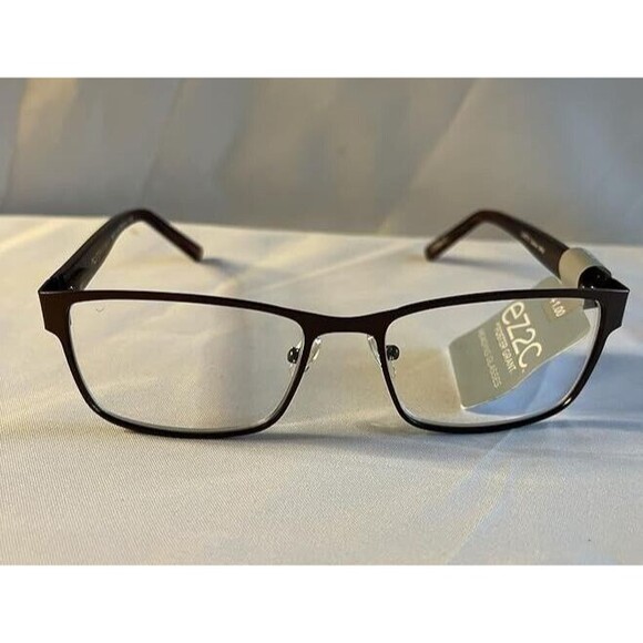 Foster Grant Dalton 1.0 reading glasses EZ2C, Brown 1.00 Gunmetal unisex - Picture 1 of 4